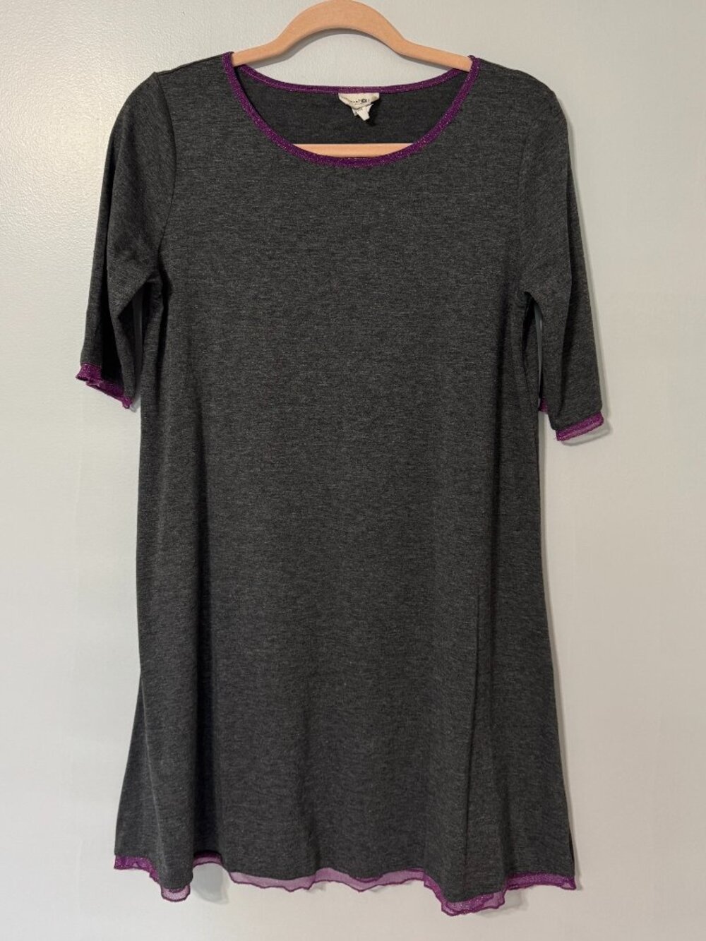 NATURAL LIFE Gray T-Shirt Mini Dress